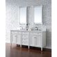 James Martin Vanities Brittany 72" Double Bathroom Vanity in Bright White with 3 cm White Zeus Quartz Top and Rectangular Sinks, , large