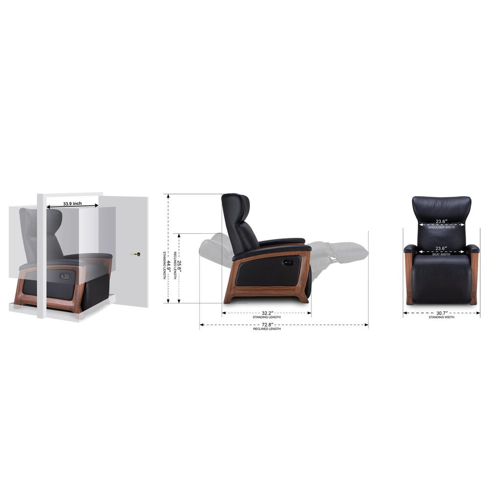 Svago Motion Mastery X1 Power Reclining Lounge Chair with Heat and Massage in Carbon, , large