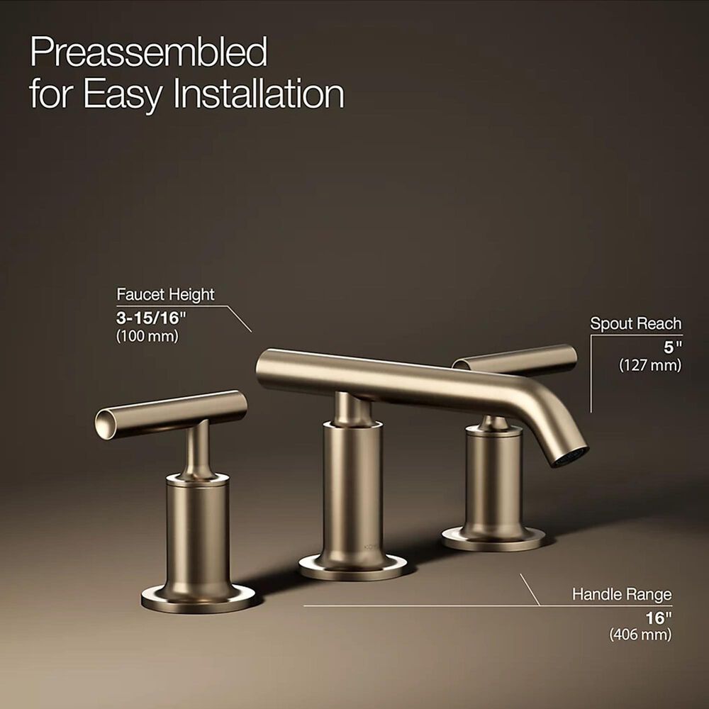 Kohler Purist Widespread Bathroom Sink Faucet in Vibrant Brushed Bronze, , large