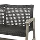 Hearth and Haven Outdoor Wicker Sofa with Wooden Frame in Grey, , large