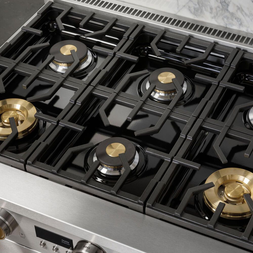 Monogram 36" Dual-Fuel Professional Range with 4 Burners and Griddle in Stainless Steel, , large