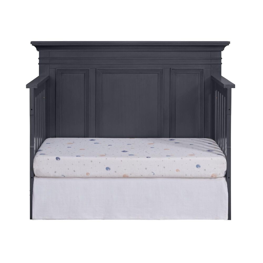 Oxford Baby Weston 2-Piece 4-in-1 Crib and Dresser Nursery Set in Midnight Slate, , large