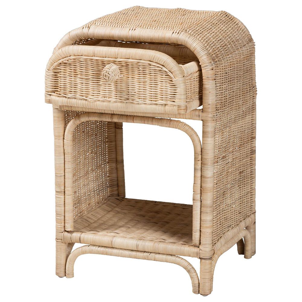 Baxton Studio Magni 1-Drawer Nightstand in Natural Brown, , large