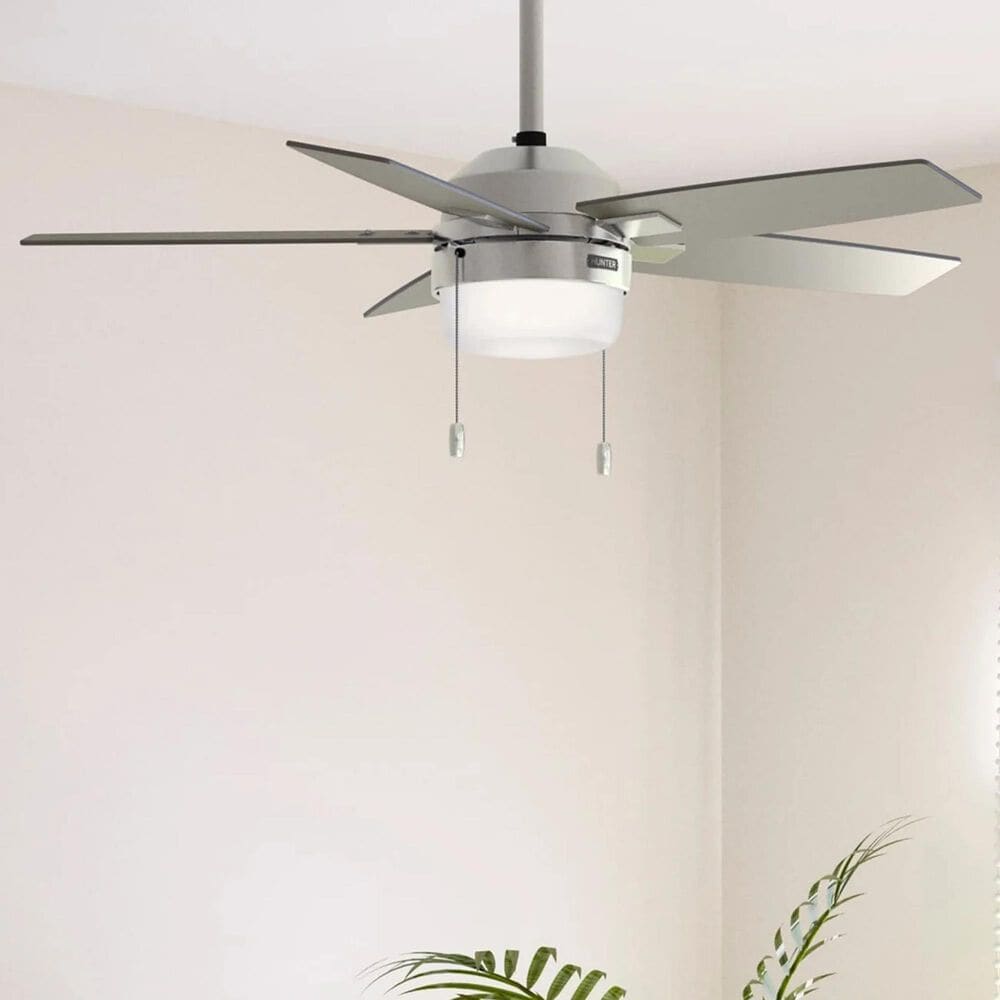 Hunter Anisten 44" Indoor Ceiling Fan with LED Light in Brushed Nickel, , large