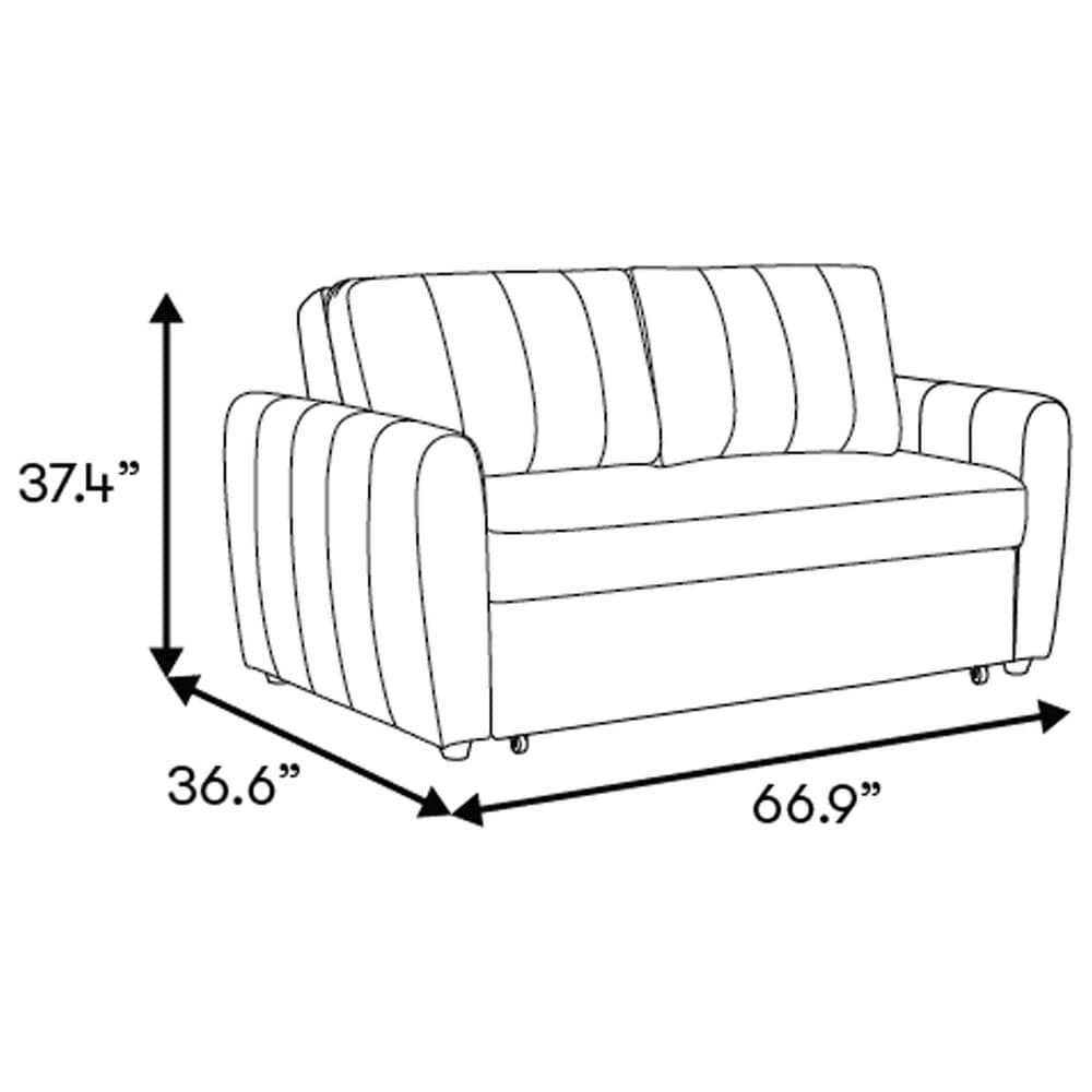 Lifestyle Solutions Galloway Convertible Loveseat in Beige, , large