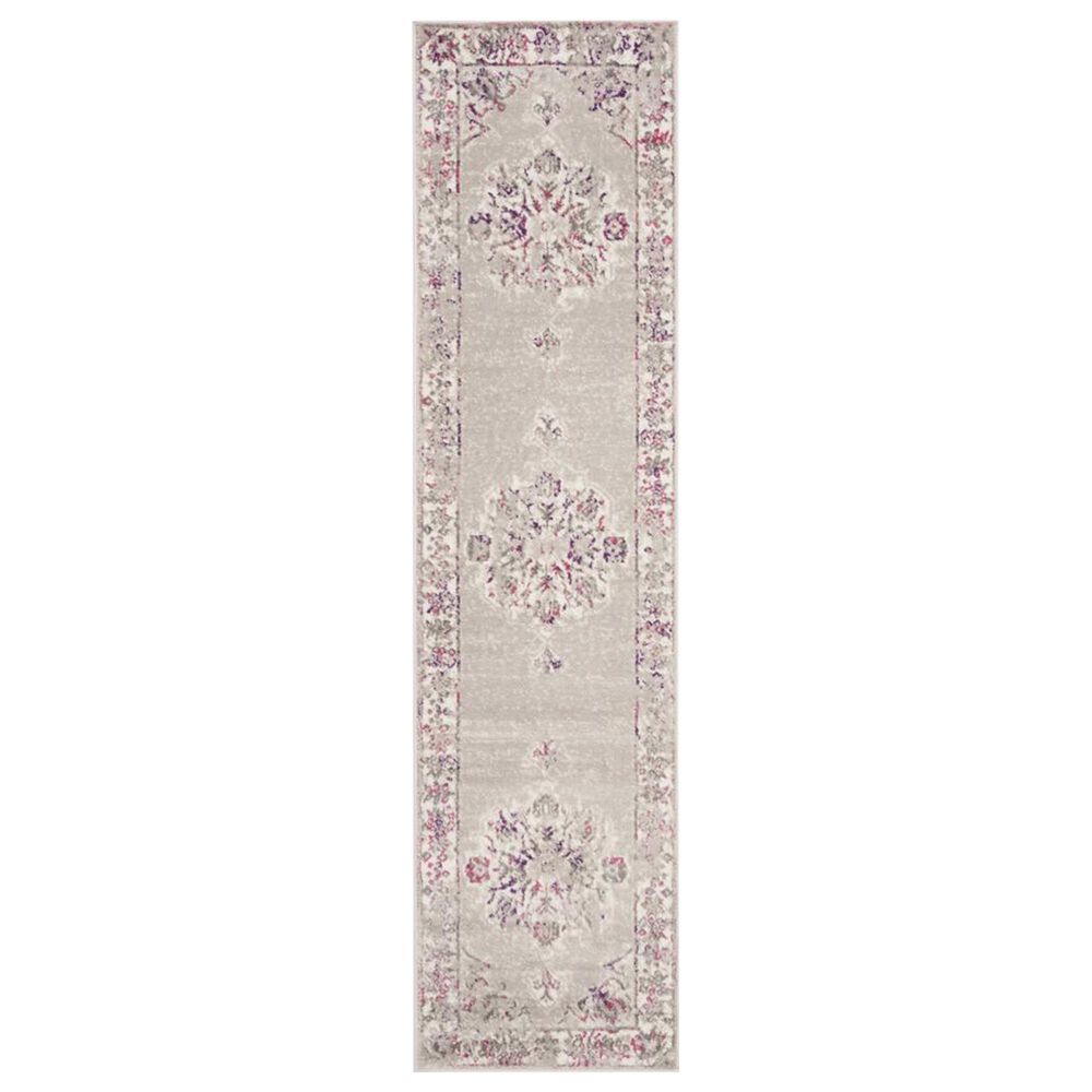 Safavieh Skyler SKY169P 2" x 12" Gray and Pink Runner, , large