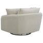 Simeon Collection Boomer Oversized Swivel Accent Chair in Utopia Sand, , large