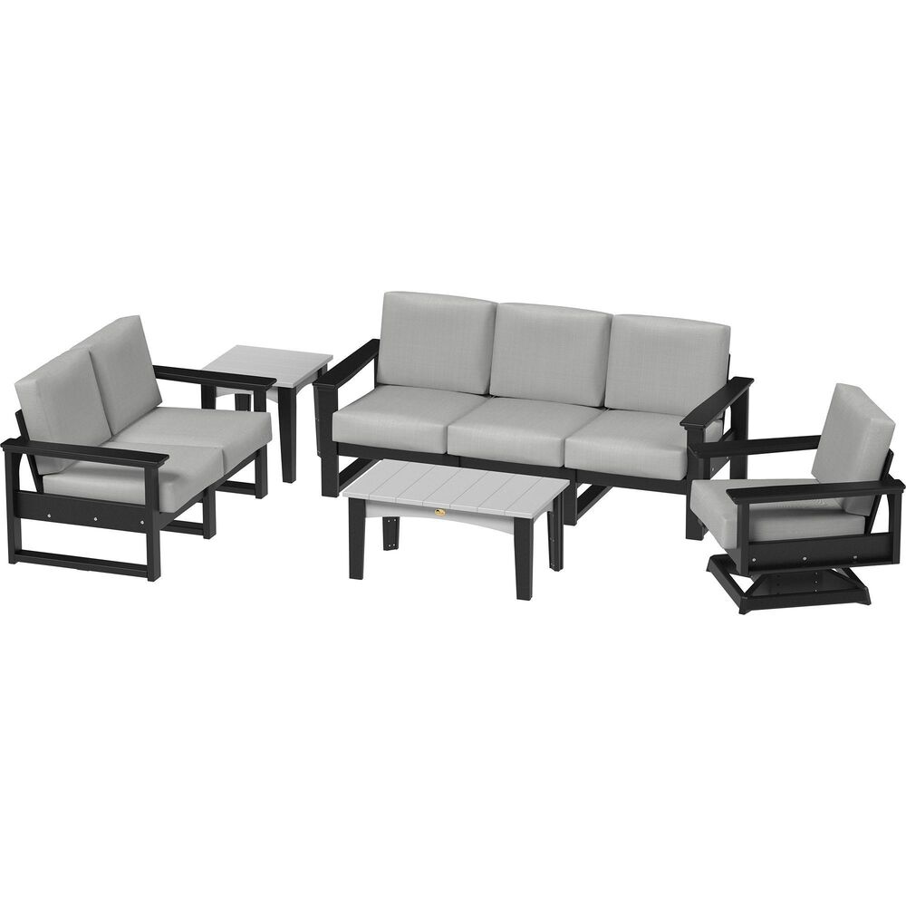 Amish Orchard Lanai and Island 5-Piece Patio Conversation Set in Spectrum Dove, , large