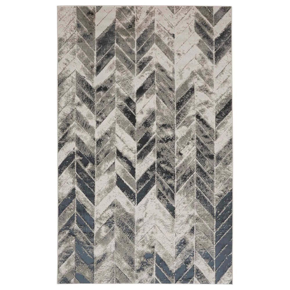 Feizy Micah 8" x 10" Gray and Silver Area Rug, , large