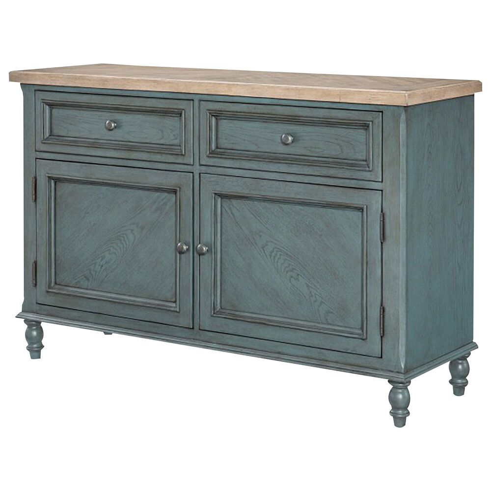 Legacy Classic Easton Hills Credenza in Distressed Denim and White Oak, , large