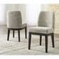 Millenium Burkhaus Side Chair with Beige and Brown Cushion in Dark Brown, , large