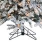 The Gerson Company 7.5" Pre-Lit Artificial Narrowed Flocked Pencil Pine with White Lights in Green, , large