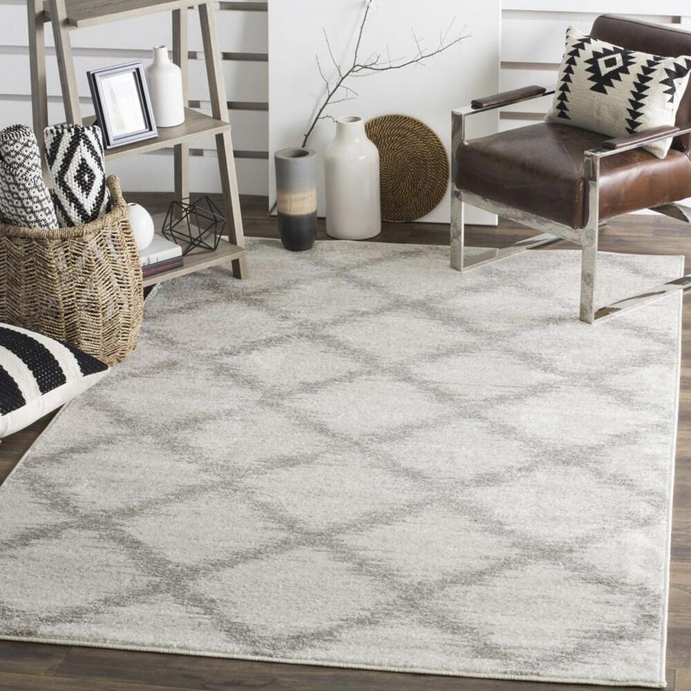 Safavieh Adirondack ADR122B 4" x 6" Ivory and Silver Area Rug, , large
