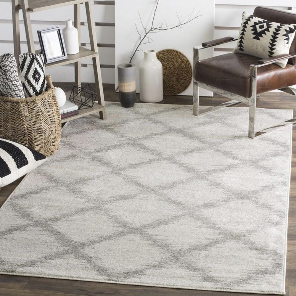 Safavieh Adirondack ADR122B 4" x 6" Ivory and Silver Area Rug, , large