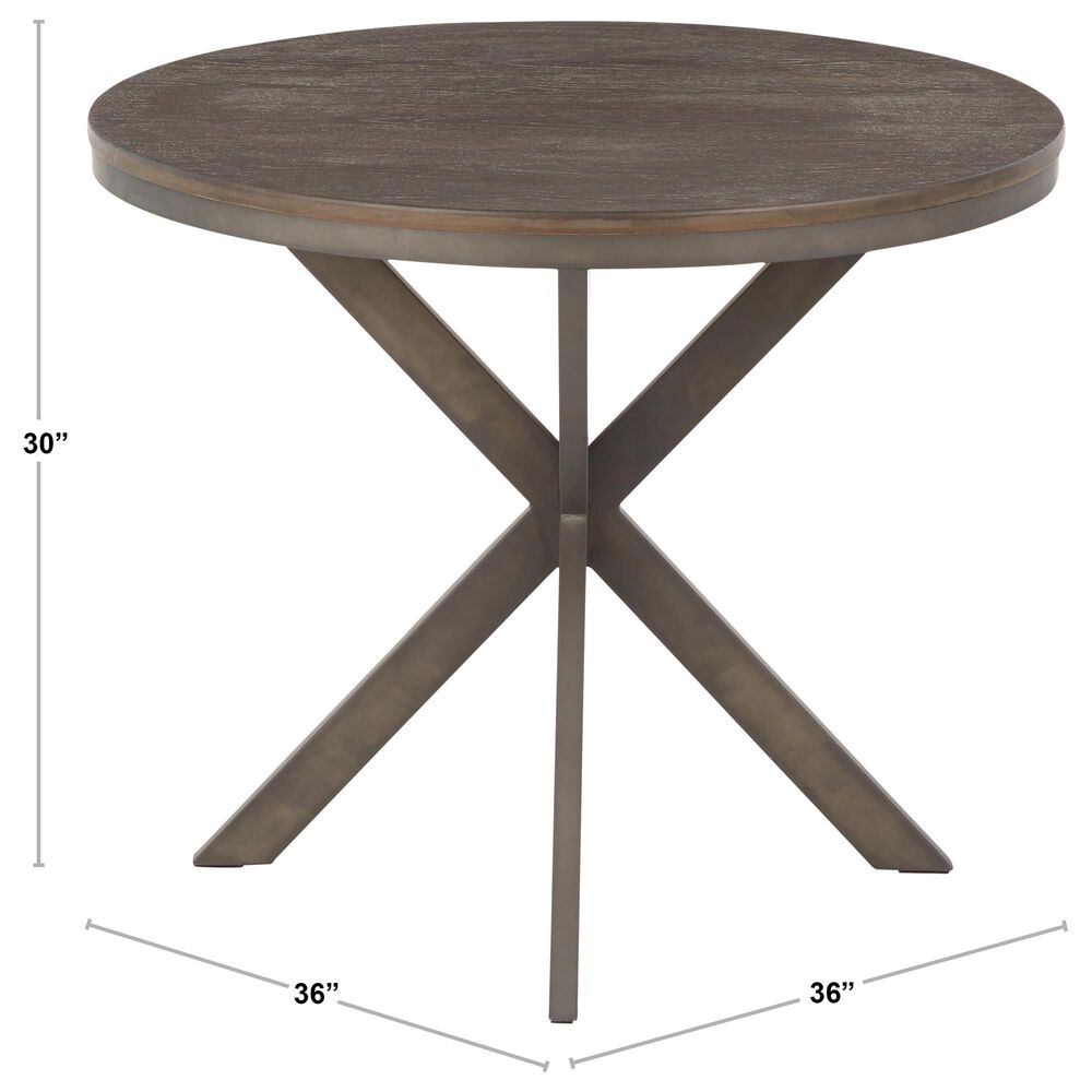 Lumisource Dakota Dinette Table in Brown/Grey, , large