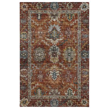 Dalyn Rug Company Silk Road Paprika, Chocolate, Ivory, Gold, Copper, Blue, Teal and Mocha 6"6" x 9"6" Area Rug, , large