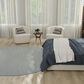 Nourison Courtyard Ivory and Aqua 8" Round Indoor/Outdoor Area Rug, , large