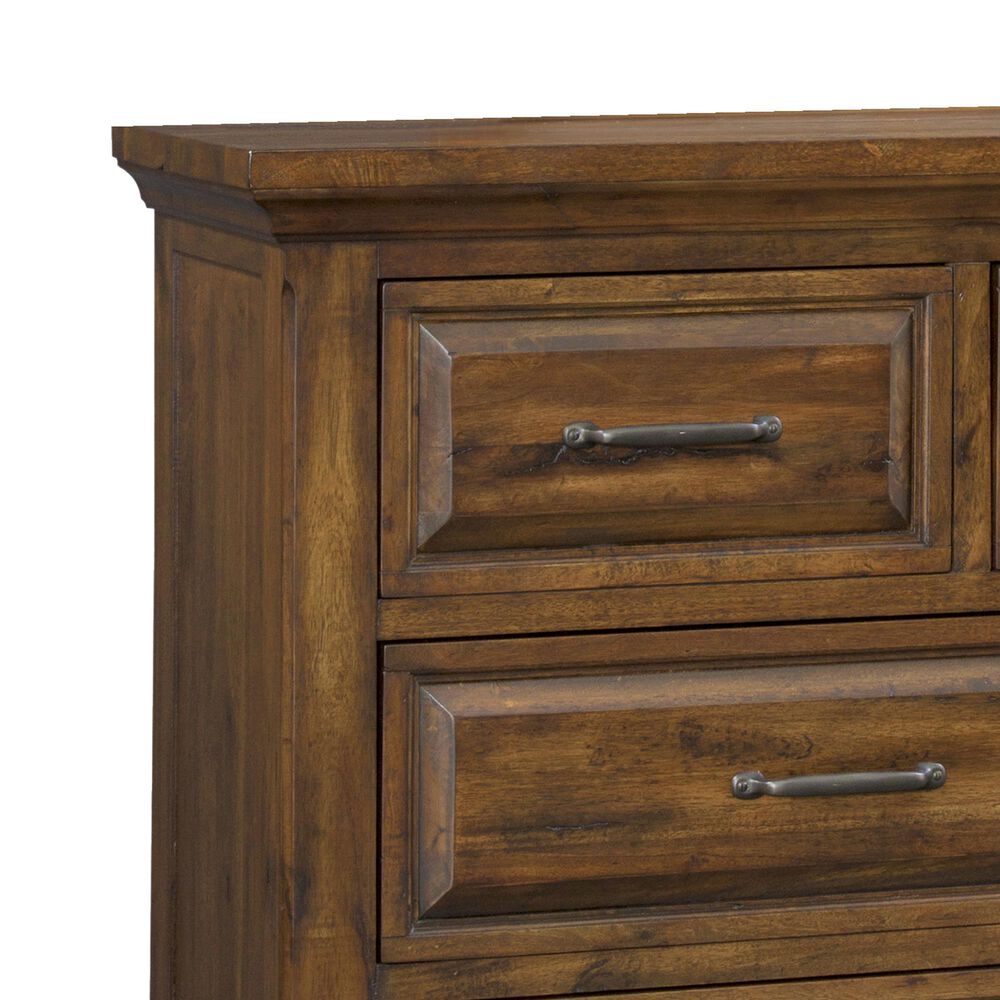 Napa Furniture Design Hillcrest Dresser and Mirror in Dark Chestnut, , large