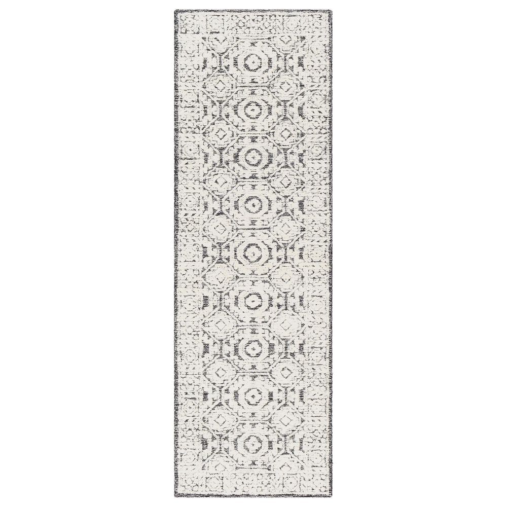 Surya Louvre LOU-2303 2"6" x 8" Black, Ivory and Cream Runner, , large