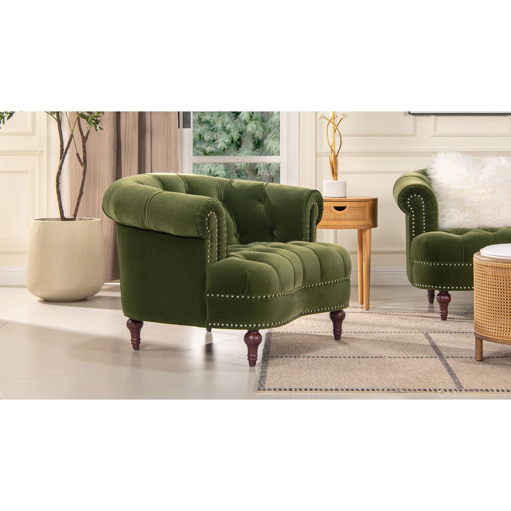 Jennifer Taylor Home La Rosa Accent Chair in Olive Green, , large