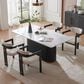 Morden Fort Boucle Armless Side Chair with White Cushion in Matte Black (Set of 2), , large