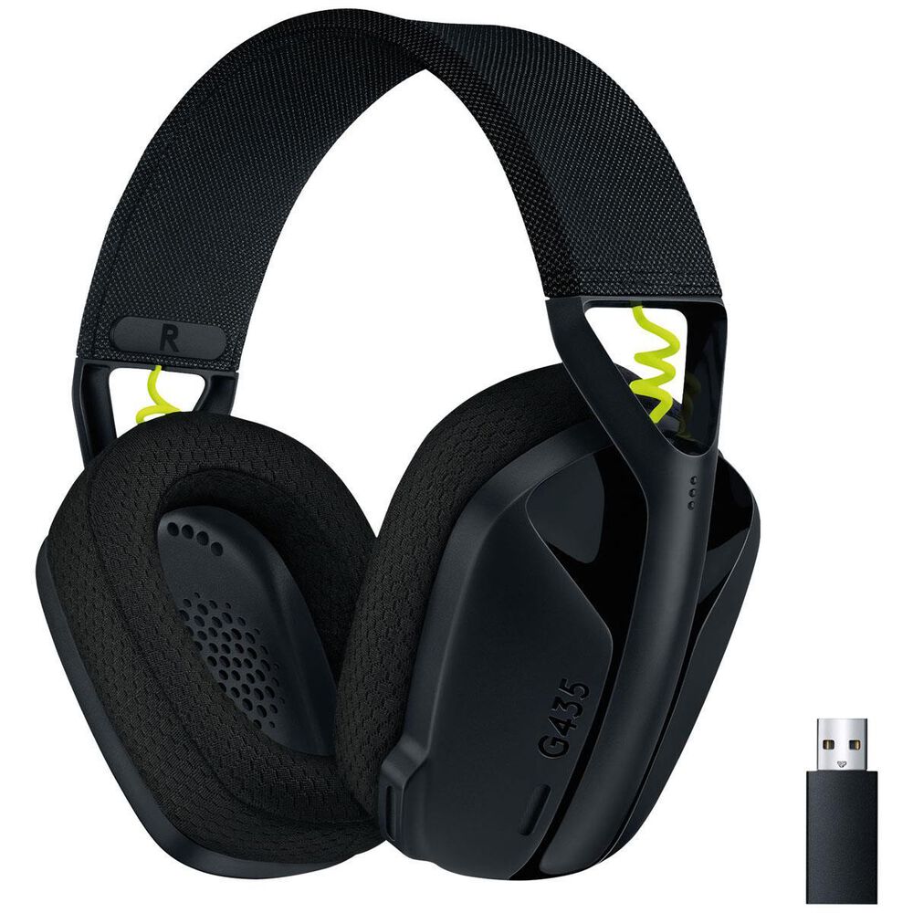 Logitech G435 Lightspeed Wireless Gaming Headset in Black and Yellow, , large