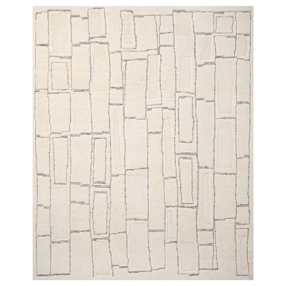 Loloi Octavia 4" x 6" Ivory and Slate Area Rug, , large