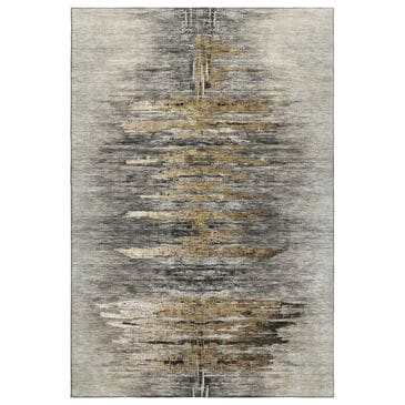 37B Trevi TV14 5" x 7"6" Gray Area Rug, , large