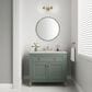 James Martin Vanities Chicago 36" Single Bathroom Vanity in Smokey Celadon with 3 cm Ethereal Noctis Quartz Top and Rectangular Sink, , large