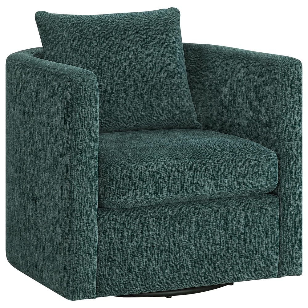 Hearth and Haven Sutton Swivel Chair in Peacock, , large
