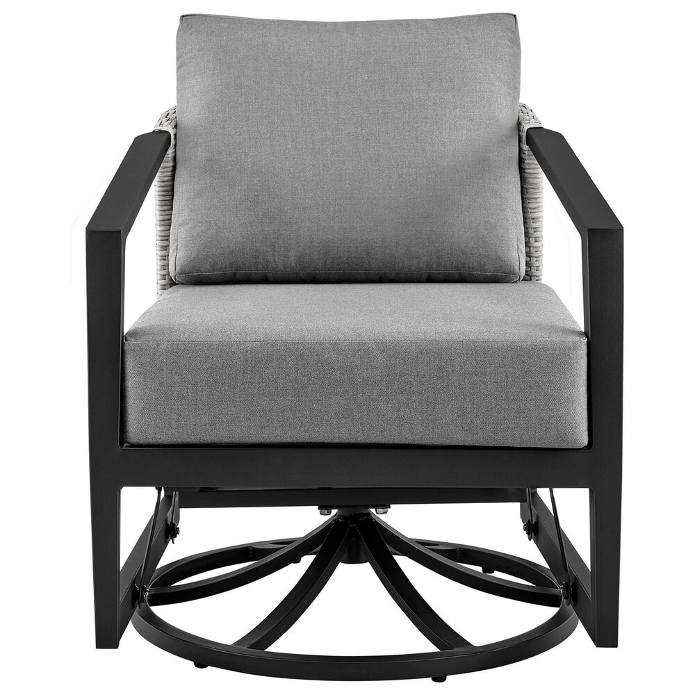 Blue River Aileen 3-Piece Patio Swivel Seating Set in Black and Grey, , large