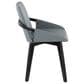 LumiSource Cosmo Accent Chair with Faux Leather Cushion in Grey, , large