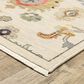 Oriental Weavers Lucca Flower Garden 7"10" x 10"10" Ivory Area Rug, , large