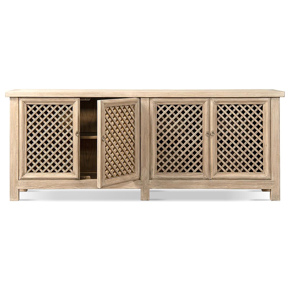 Jennifer Taylor Home Arden 97" 4-Door Sideboard in Heritage Light Natural Brown, , large