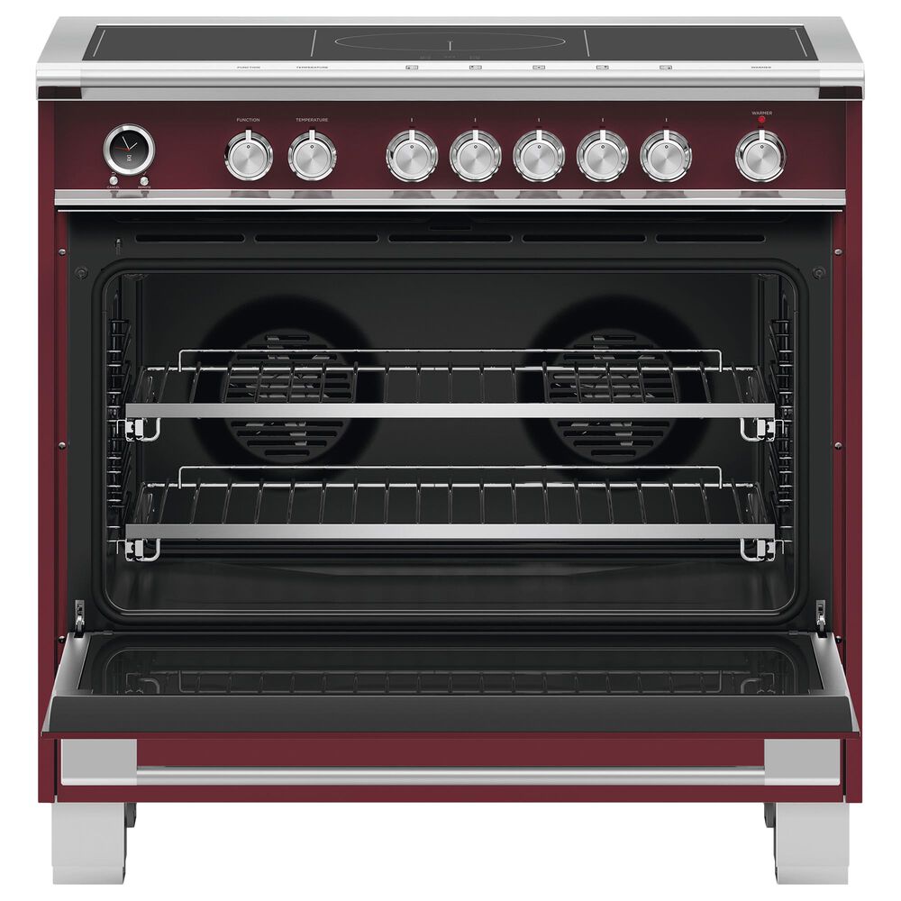 Fisher and Paykel 36&quot; Classic Induction Range with 5 Burners in Red, , large
