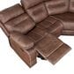 Steve Silver Rudger 3-Piece Manual Reclining Sectional in Chestnut, , large