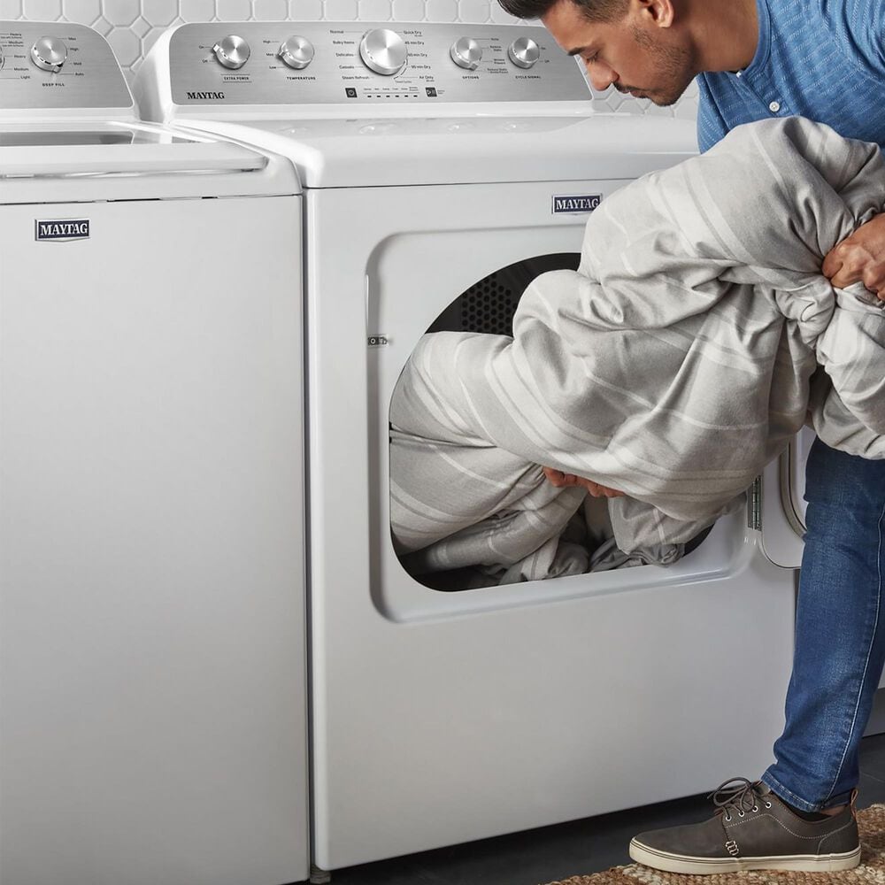 Maytag 7.0 Cu. Ft. Front Load Gas Wrinkle Prevent Dryer in White, , large