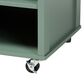 Baxton Studio Dorthy Kitchen Storage Cart in Dark Green and Natural, , large