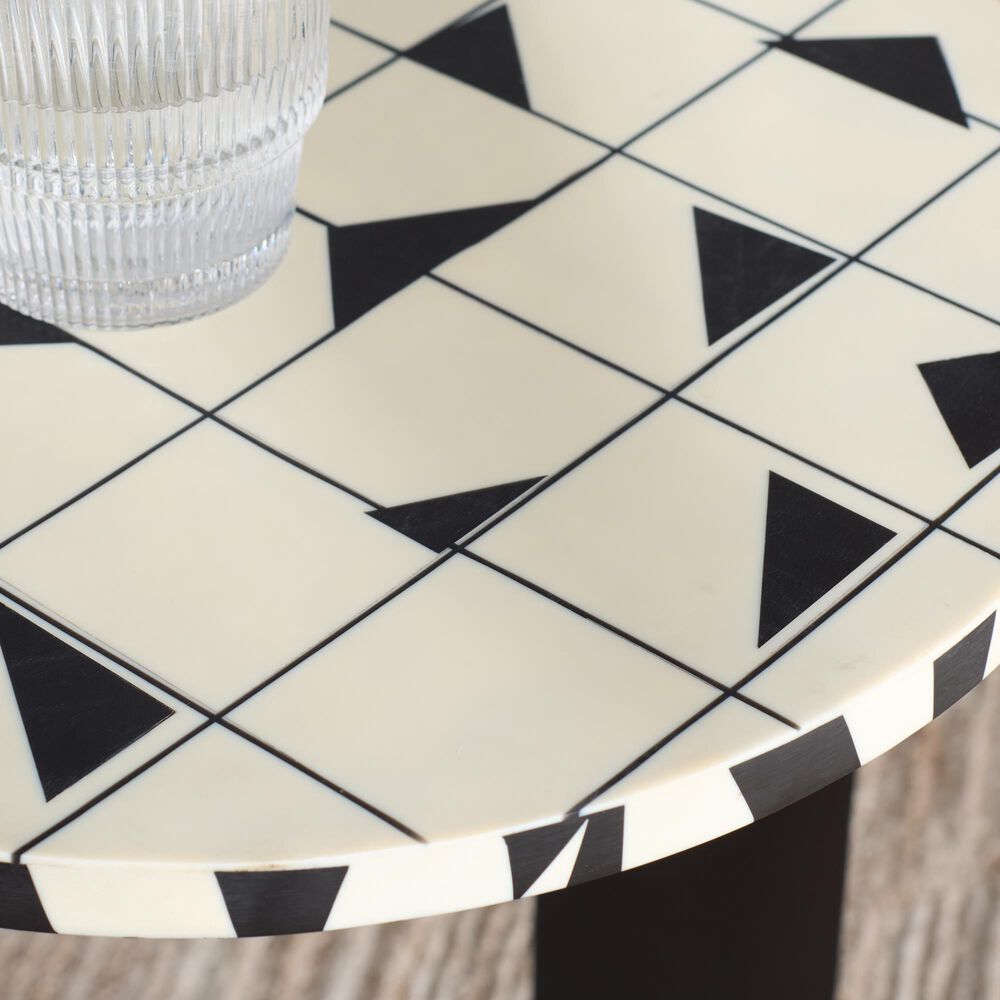 Safavieh Tomlinson Accent Table in Black and White, , large