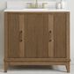 37B Fenwick 36" Single Bathroom Vanity in Kona with Glossy White Composite Stone Top and Backsplash, , large