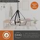 Vaxcel Taylor 4-Light Pendant in Textured Black and Ash Gray, , large
