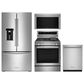 KitchenAid 4pc Kitchen Package with Refrigerator, Range, Microwave, and Dishwasher in Stainless Steel, , large