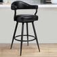 Blue River Amador 30" Barstool with Vintage Black Cushion in Black Powder Coated, , large