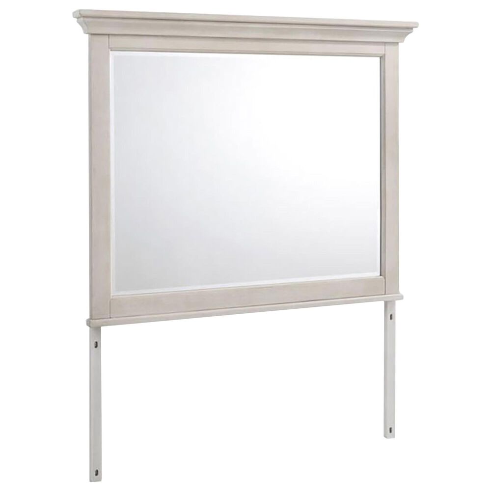 Hawthorne Furniture San Mateo 10-Drawer Dresser and Mirror in Rustic White, , large