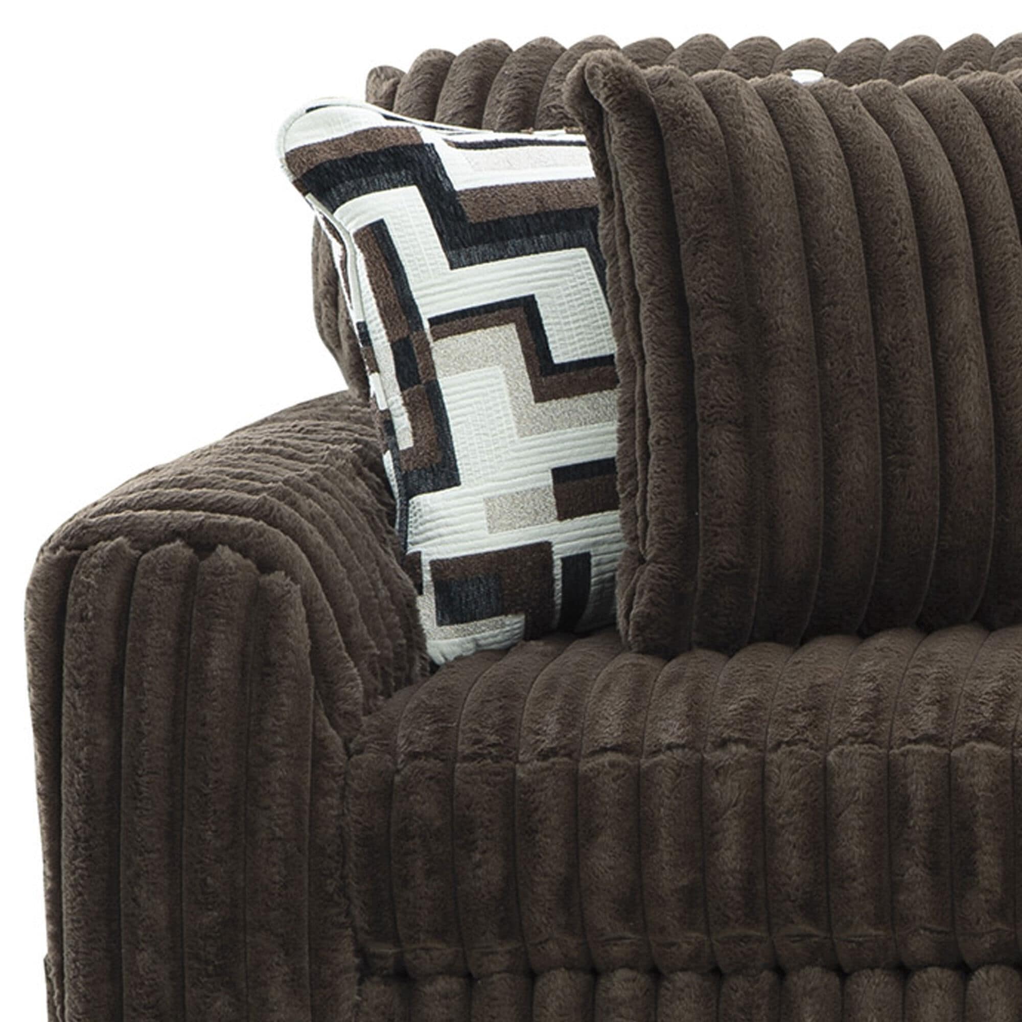 Ashley Midnight-Madness Stationary Sofa in Chocolate