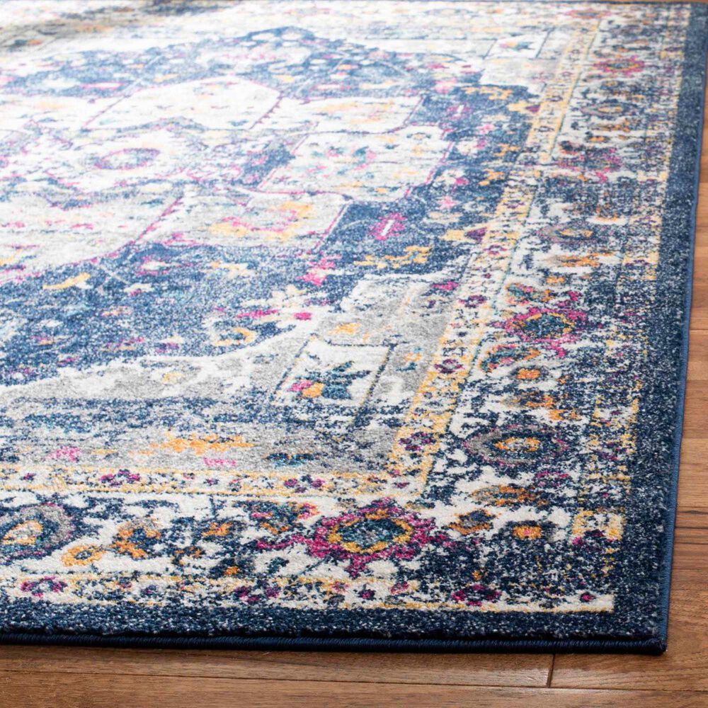 Safavieh Evoke EVK275N 5&#39;1&quot; x 7&#39;6&quot; Navy and Grey Area Rug, , large