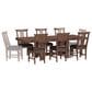 A AMERICA Cortez Dining Table with 1-18" Leaf and 6 Dining Chairs in Saddle Brown, , large