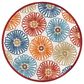 Safavieh Cabana CBN801A 8" Round Creme and Red Indoor/Outdoor Area Performance Rug, , large