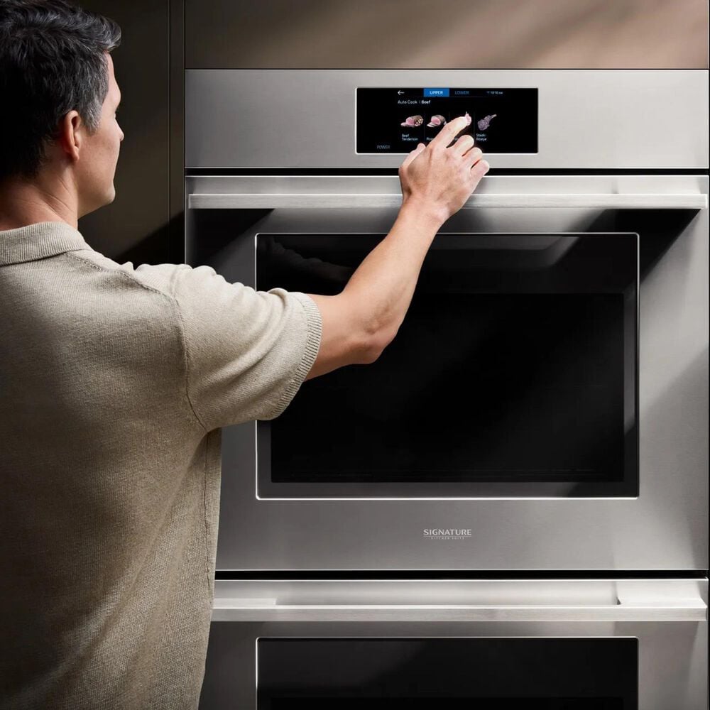 Signature Kitchen Suite 30&quot; Double Electric Wall Oven with Convection in Satin Stainless Steel, , large