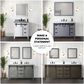 Lexora Home Marsyas 84" Double Bathroom Vanity in Rustic Brown with 2 cm White Cultured Marble Top and Rectangular Sinks, , large
